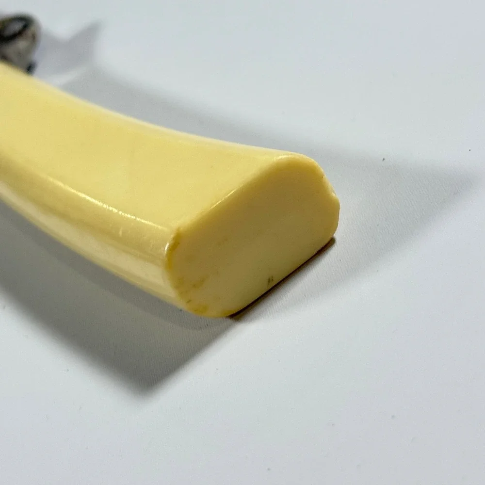 VTG Regent Sheffield Serrated Bread Knife Kitchen Tool Cream Faux Stag England
